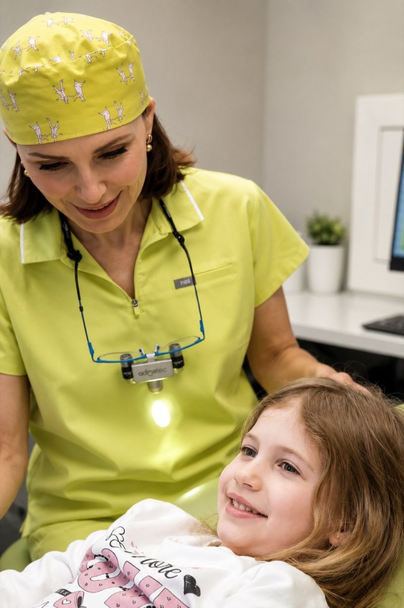 Young patient smiling in the dental chair at Genesis Dental Centre